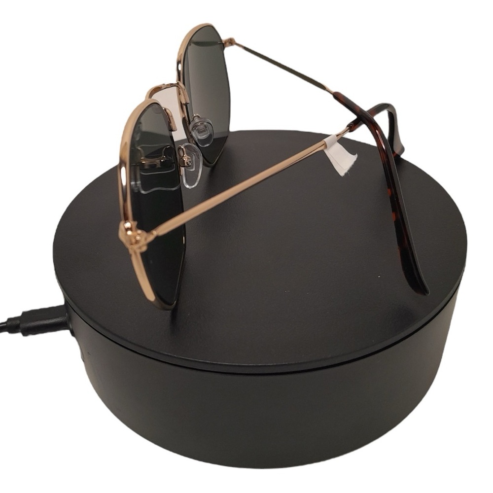 Gradient Round UV Protection Gold Frame Sunglasses - Picture 7 of 9